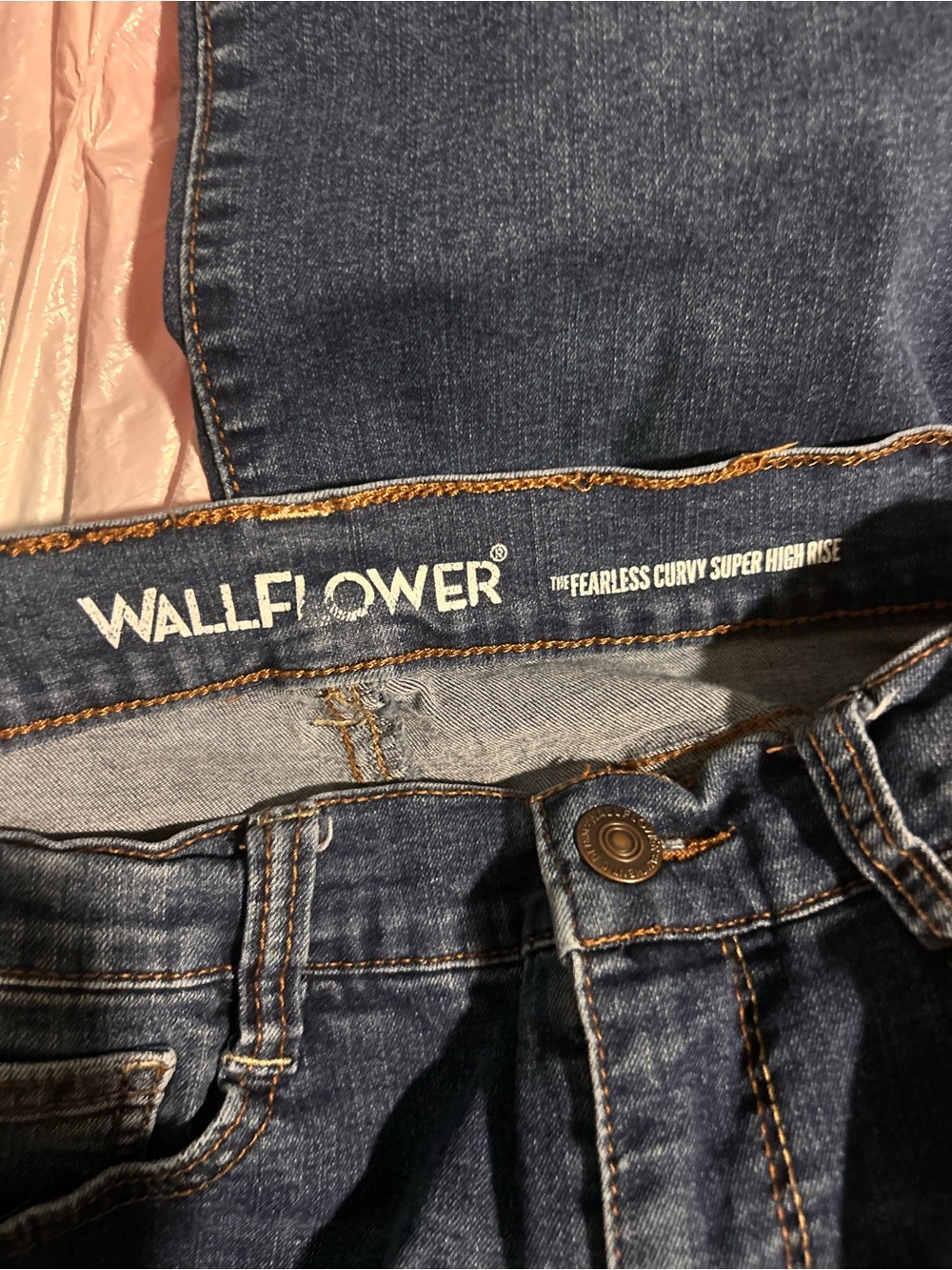 Women's Dark Blue Denim Jeans - Classic Straight bootcut Fit - Picture 4 of 5